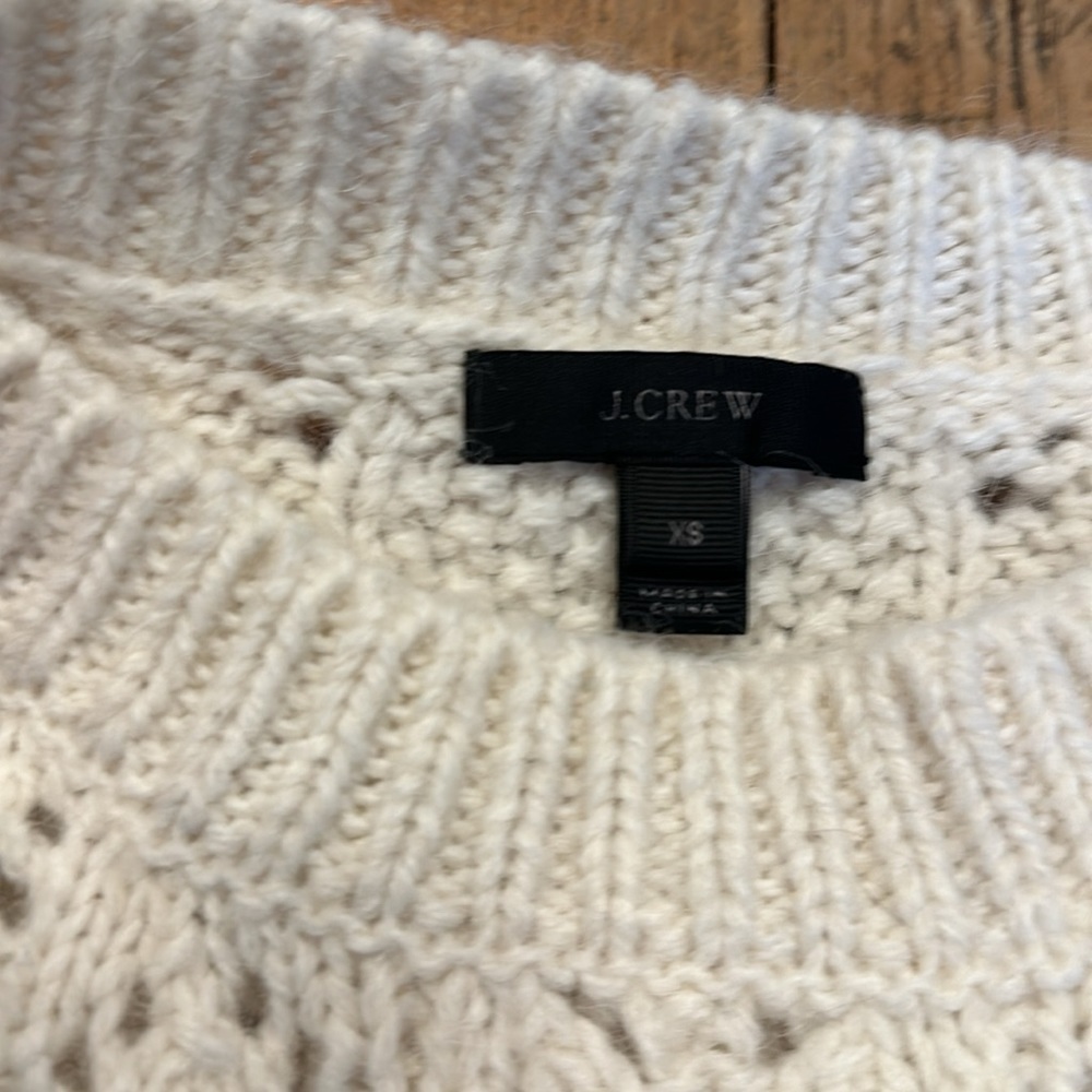 J.Crew Cream Fishermanâs Sweater â Size XS â Classic Nautical Fall Staple â EUC - Picture 3 of 4